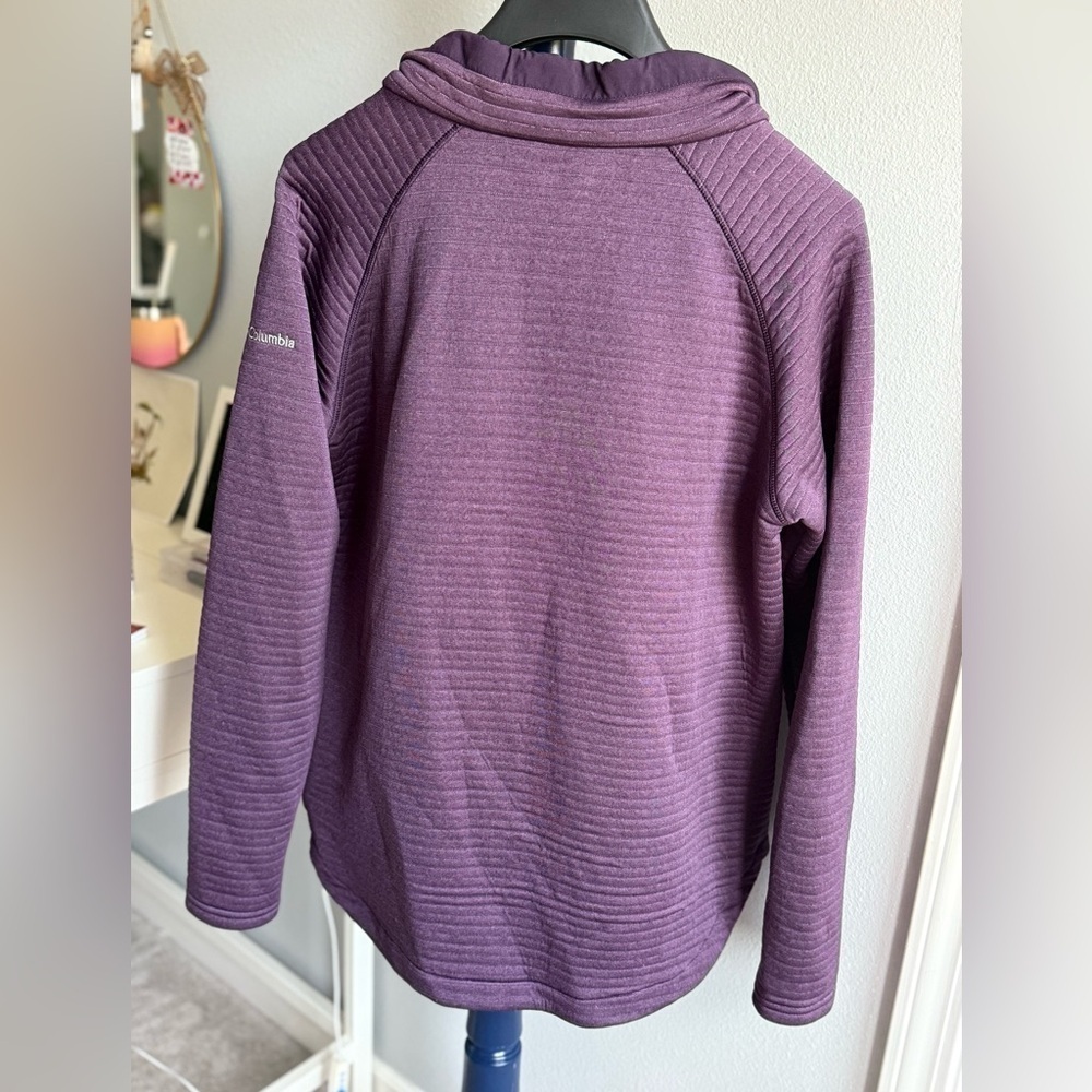 Women’s Columbia 1/2 zip Plum Pull Over, Size XL - Picture 11 of 12